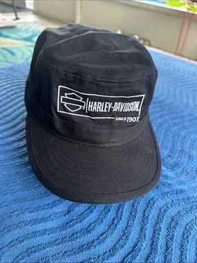 Harley-Davidson Black Cap with White Embroidered Logo NEW